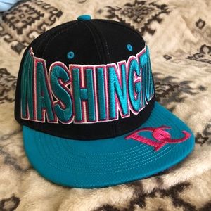 Blue and pink snap back
